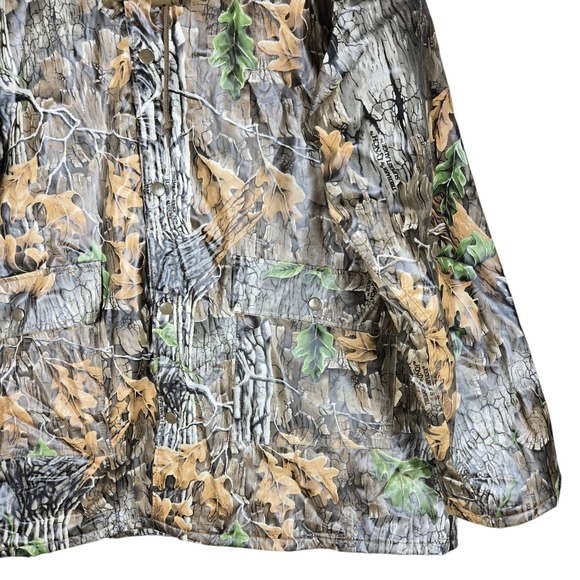 Cedar Key Camo Rain Jacket Mens L Trebark Superflauge PVC Insulated Hunting - Picture 4 of 13